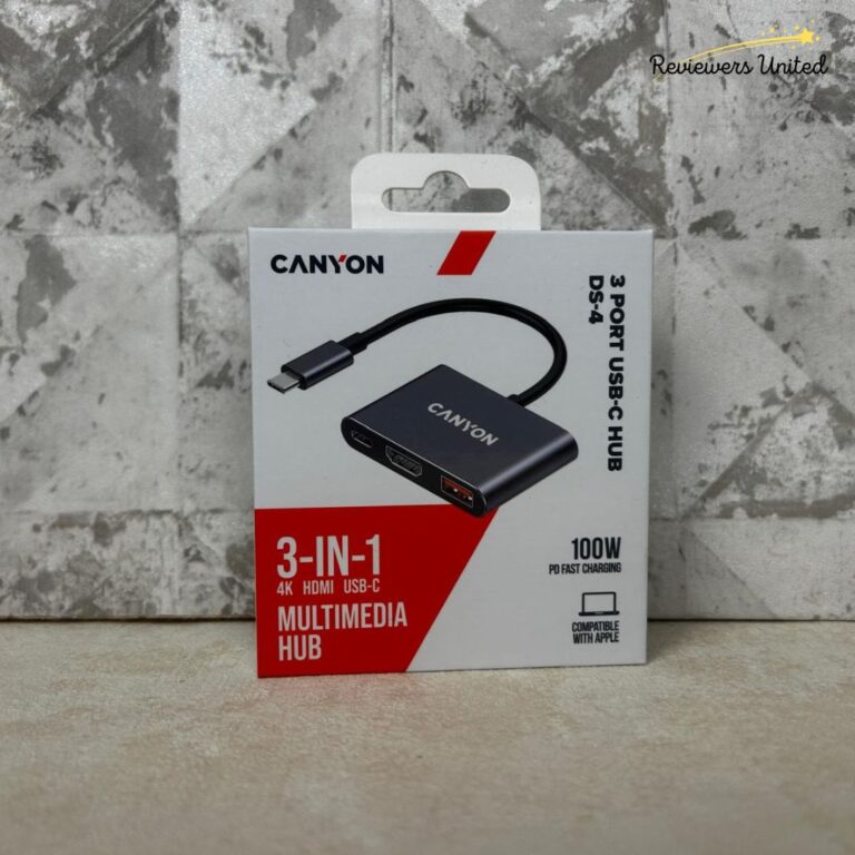 Canyon Hub Ds-4 3In1 Usb-C Grey Review